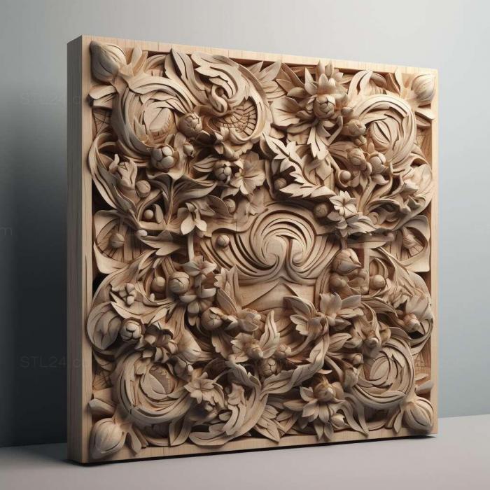 Patterns and decorations (stl Cancroidea 1, PATTERN_2561) 3D models for cnc